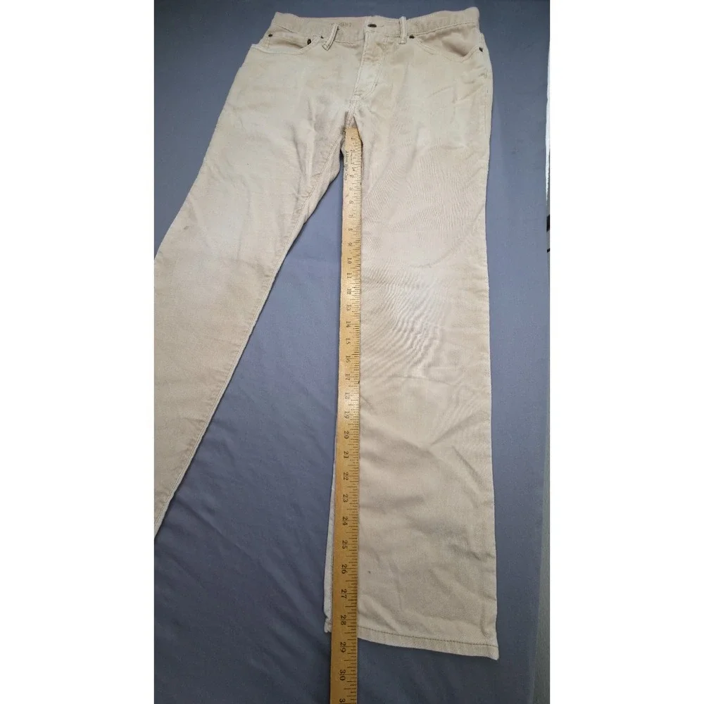 GAP 1969 Jeans Mens 31x 30 Tan Beige Pants Straight Fit Straight Faded Denim